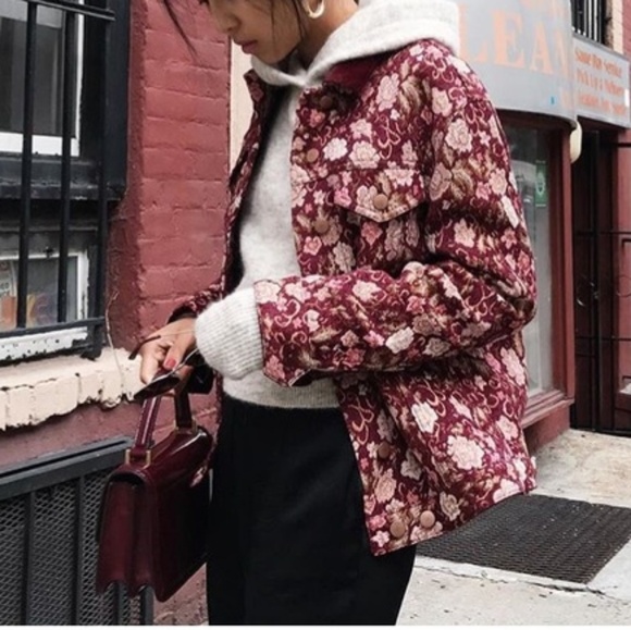 Floral jacquard jacket - Picture 2 of 3